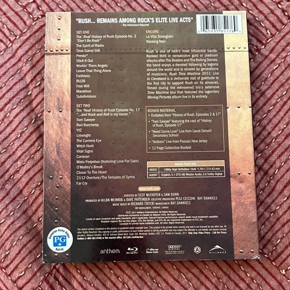 Rush : Time Machine - Live in Cleveland Blu-ray Disc in case with insert - Picture 3 of 11